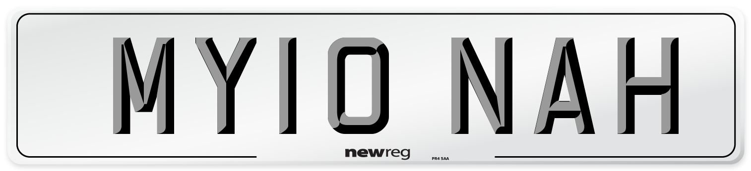 MY10 NAH Number Plate from New Reg